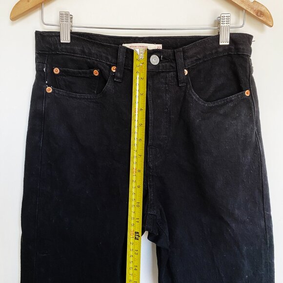 Levi's Wedgie Straight Fit Womens Jeans, Size 27, Black Sprout - Picture 10 of 14